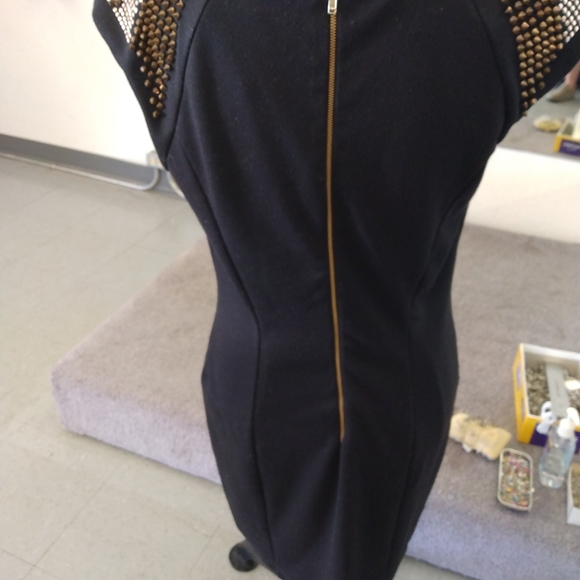 Allen B studded shoulder bodycon dress - Picture 4 of 5